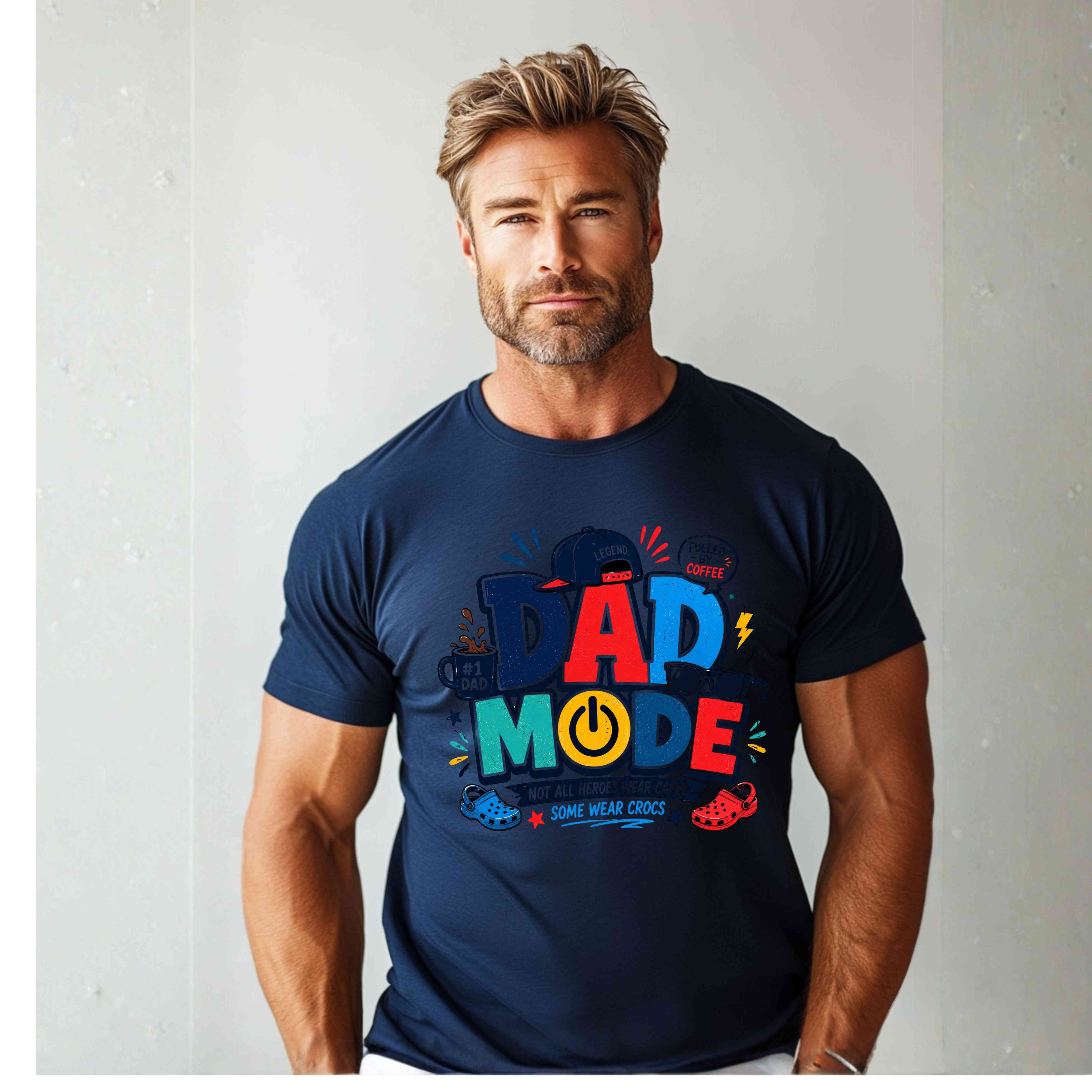 Dad Mode Tee | Funny Dad Crocs Shirt | Cool Father’s Day Graphic T-Shirt