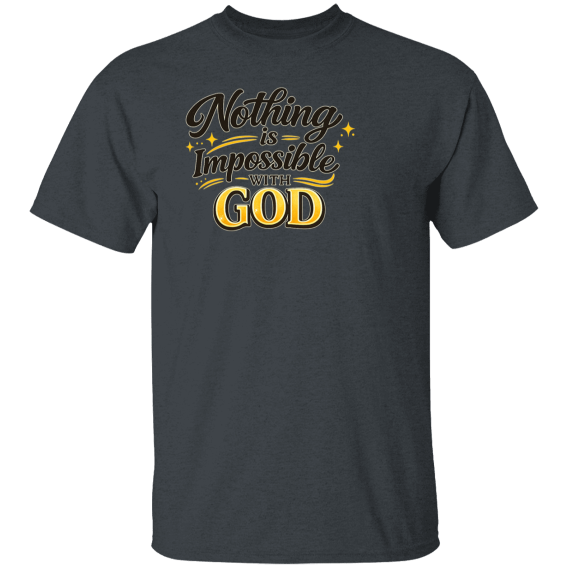 Nothing Is Impossible with God shirt - Sport Grey