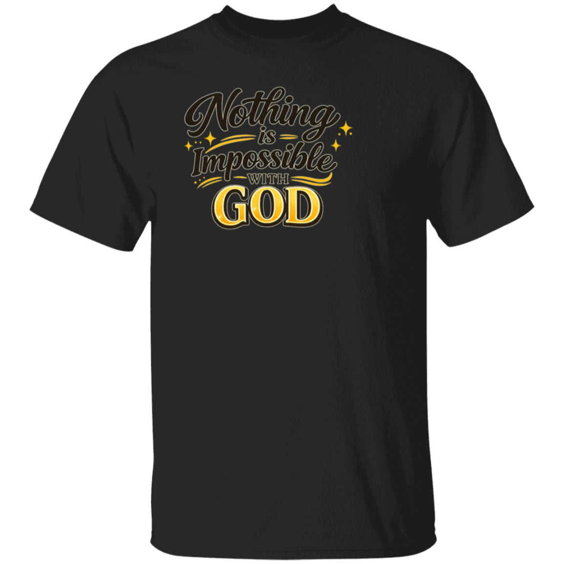 Nothing Is Impossible with God shirt - Black