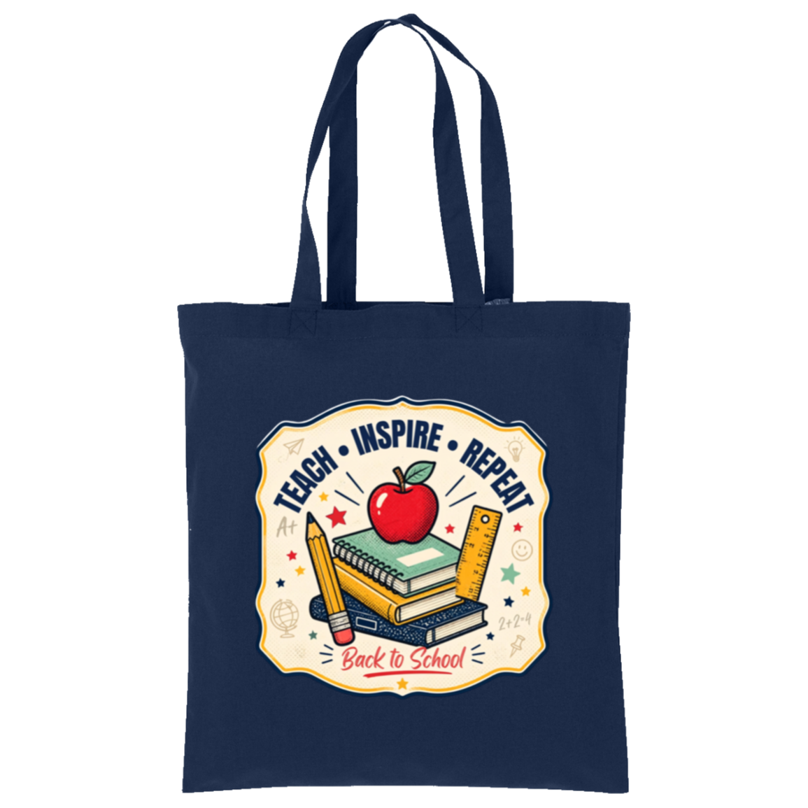 Teach Inspire Repeat teacher tote bag - Navy
