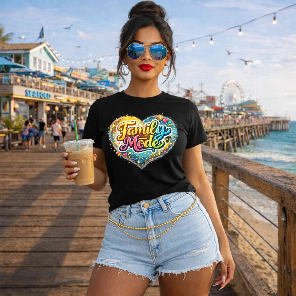 Family Mode Heart Graphic Tee