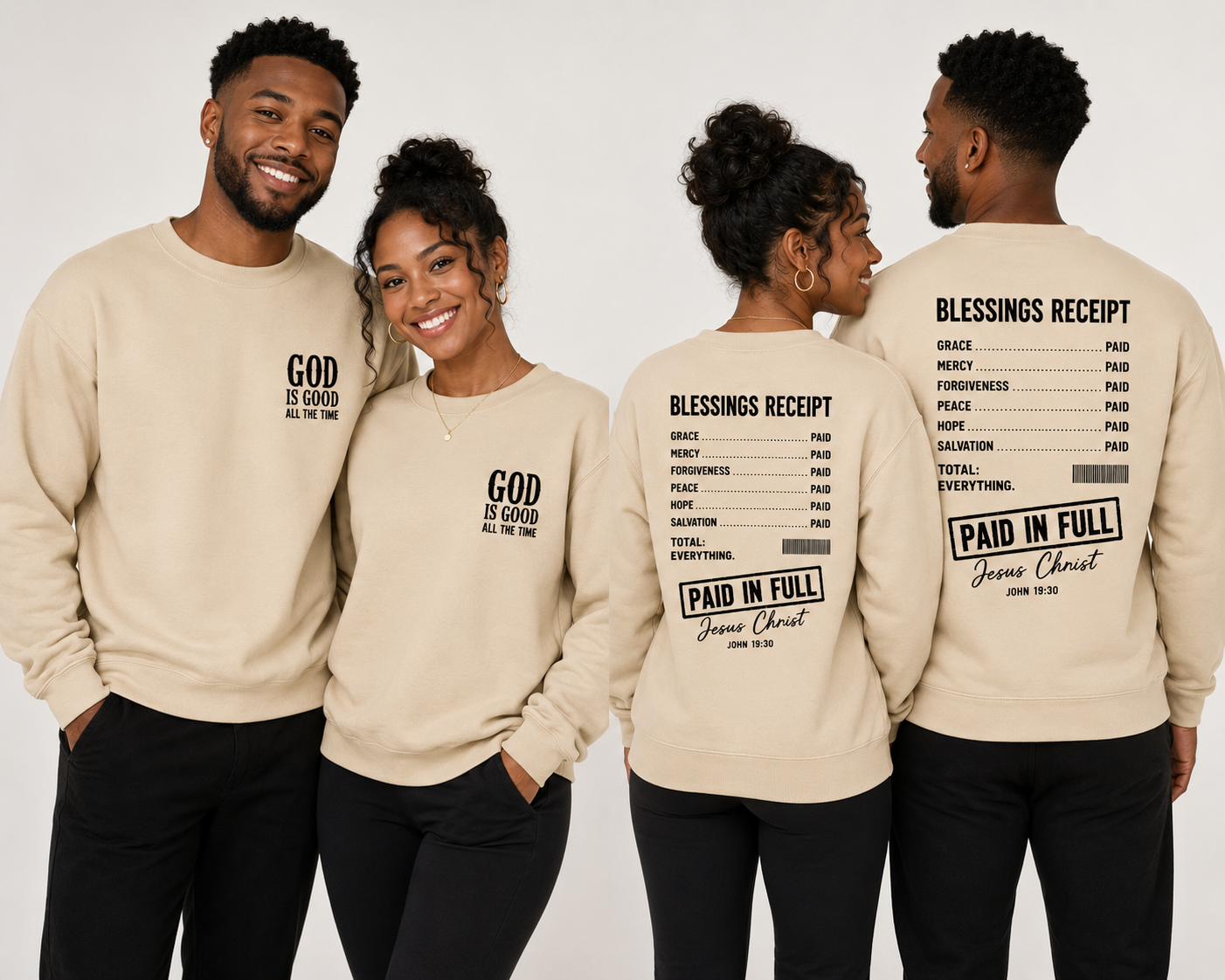 God Is Good All the Time Christian Crewneck Sweatshirt | Faith Sweatshirt | Inspirational Christian Gift | Unisex Pullover