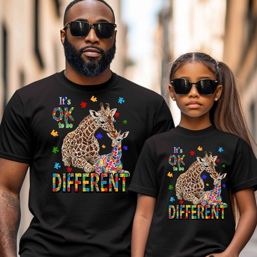 It's OK to Be Different | Autism Awareness Giraffe T-Shirt