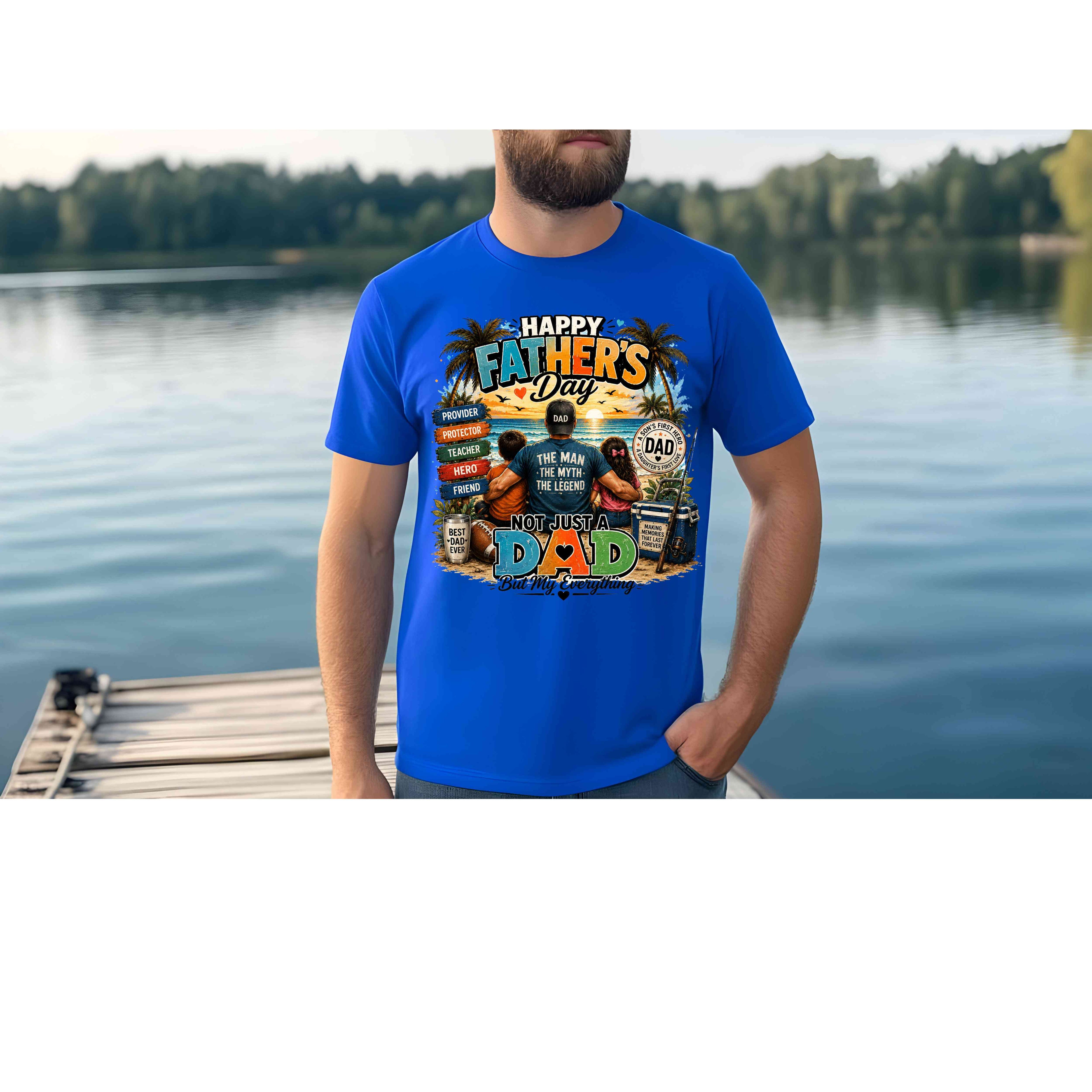 Happy Father's Day Shirt | Dad Beach Sunset Tee | Best Dad Ever Gift