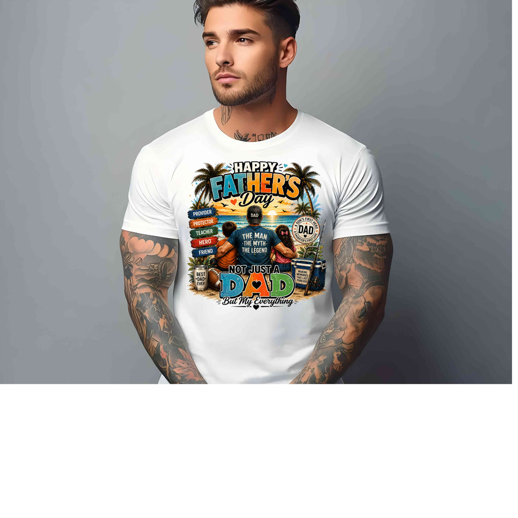 Happy Father's Day Shirt | Dad Beach Sunset Tee | Best Dad Ever Gift
