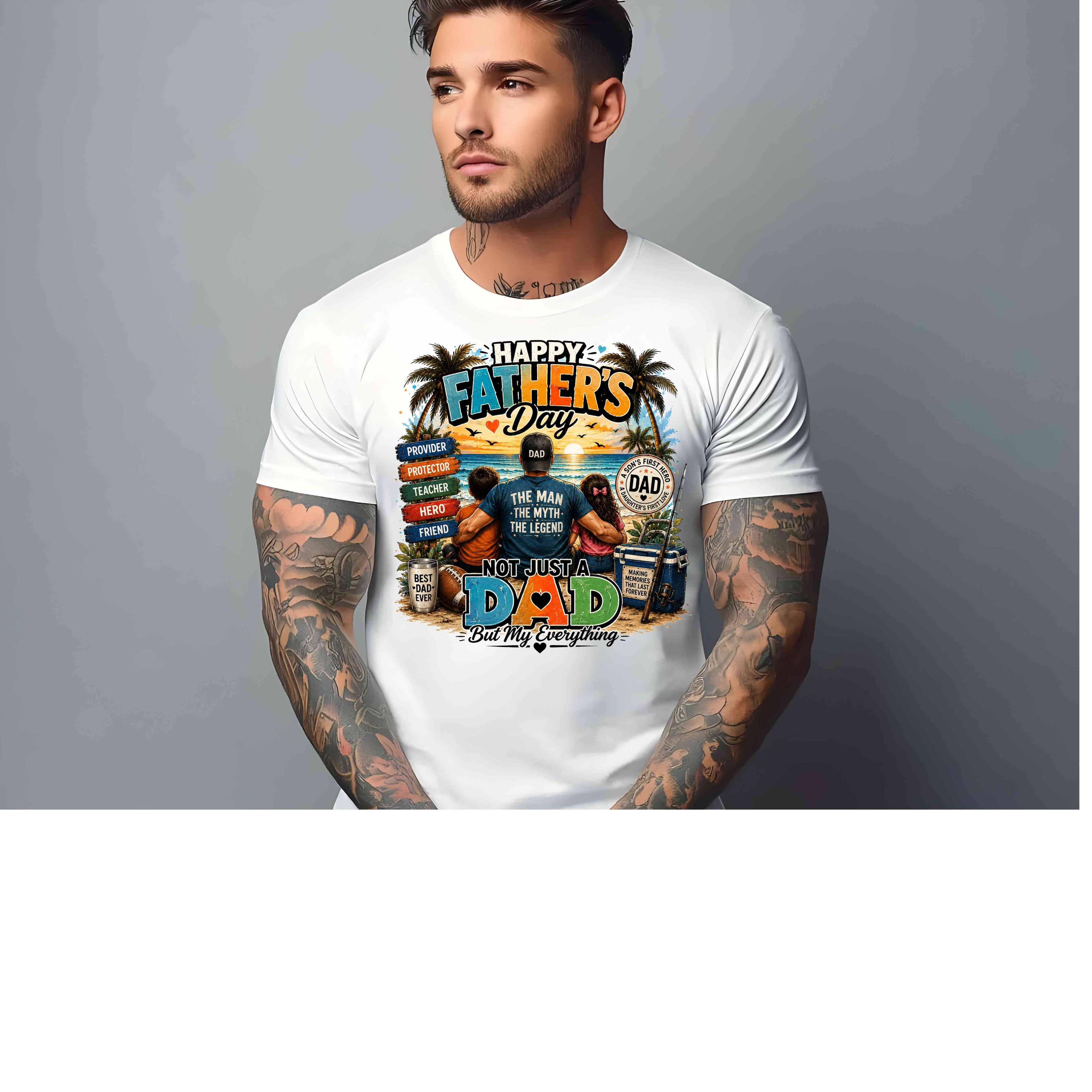 Happy Father's Day Shirt | Dad Beach Sunset Tee | Best Dad Ever Gift