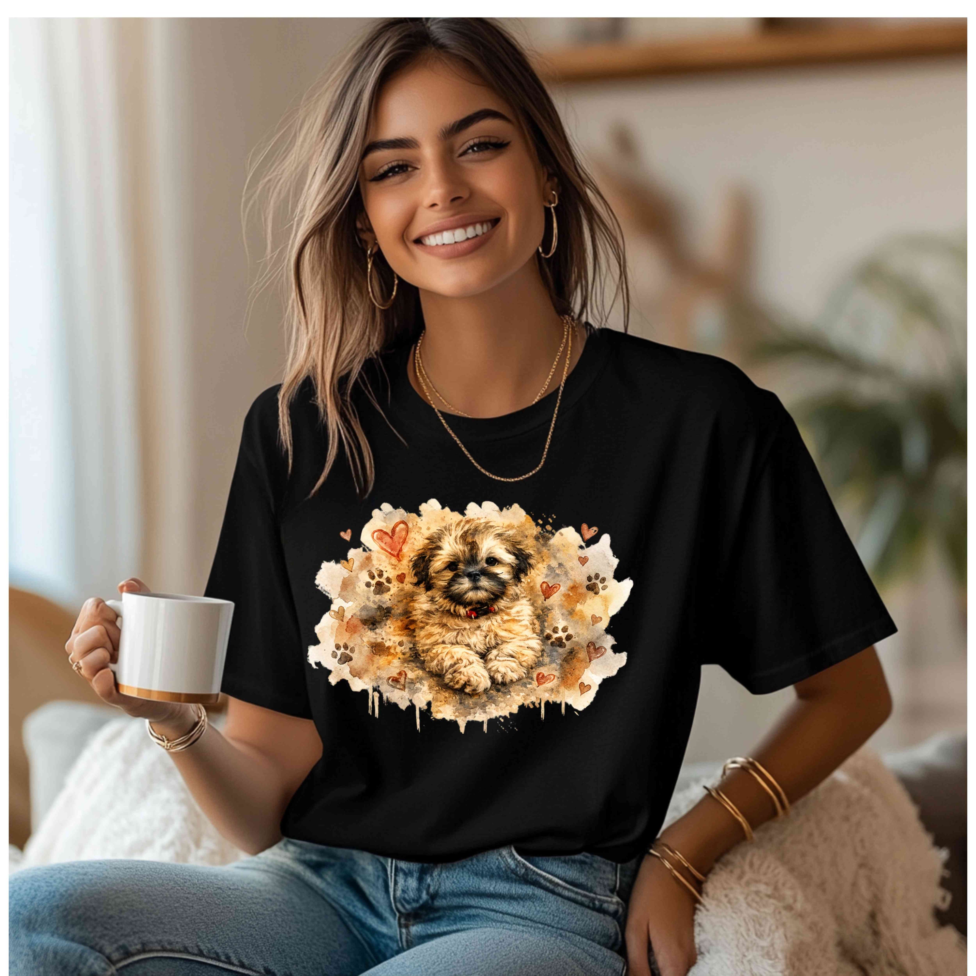 Puppy Love Watercolor Tee | Favor Mode