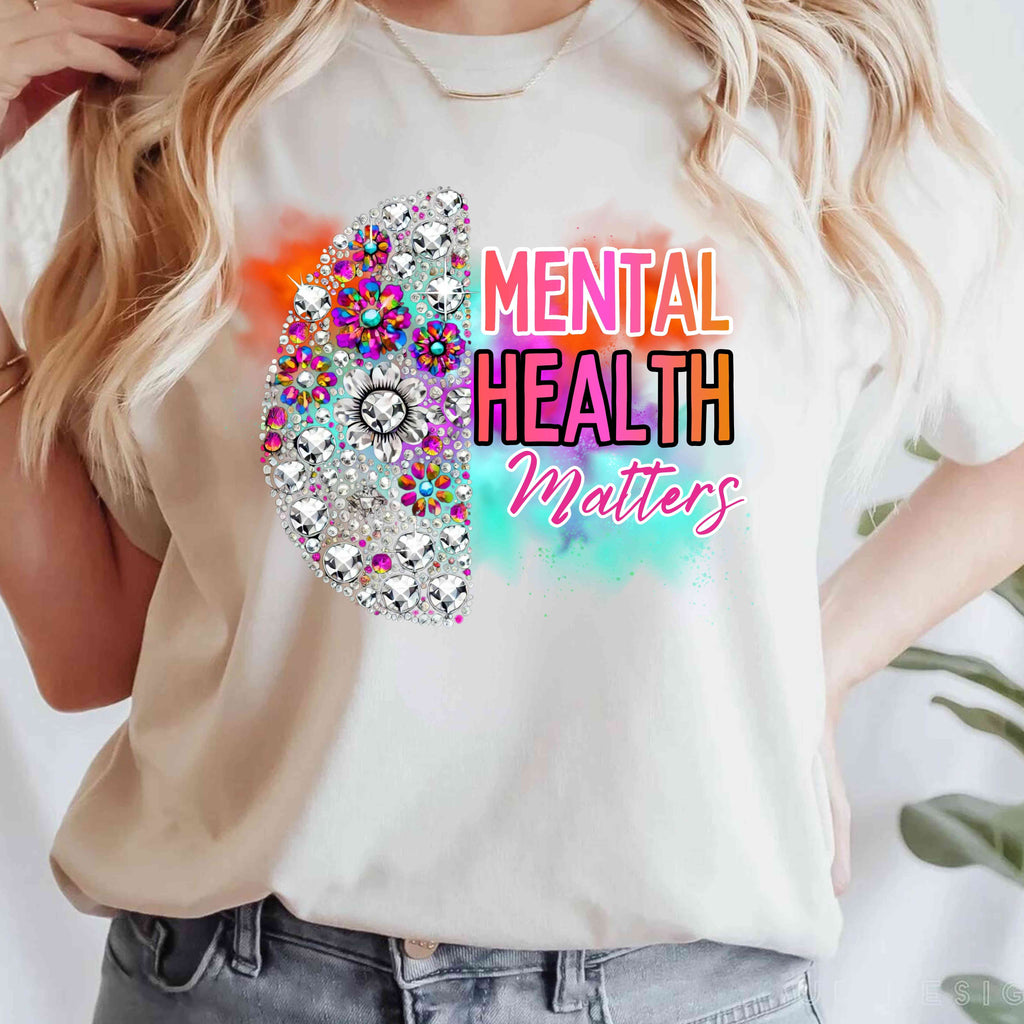 Mental Health Matters T-Shirt | Colorful Awareness Graphic Tee | Self Care & Positive Mental Health Shirt
