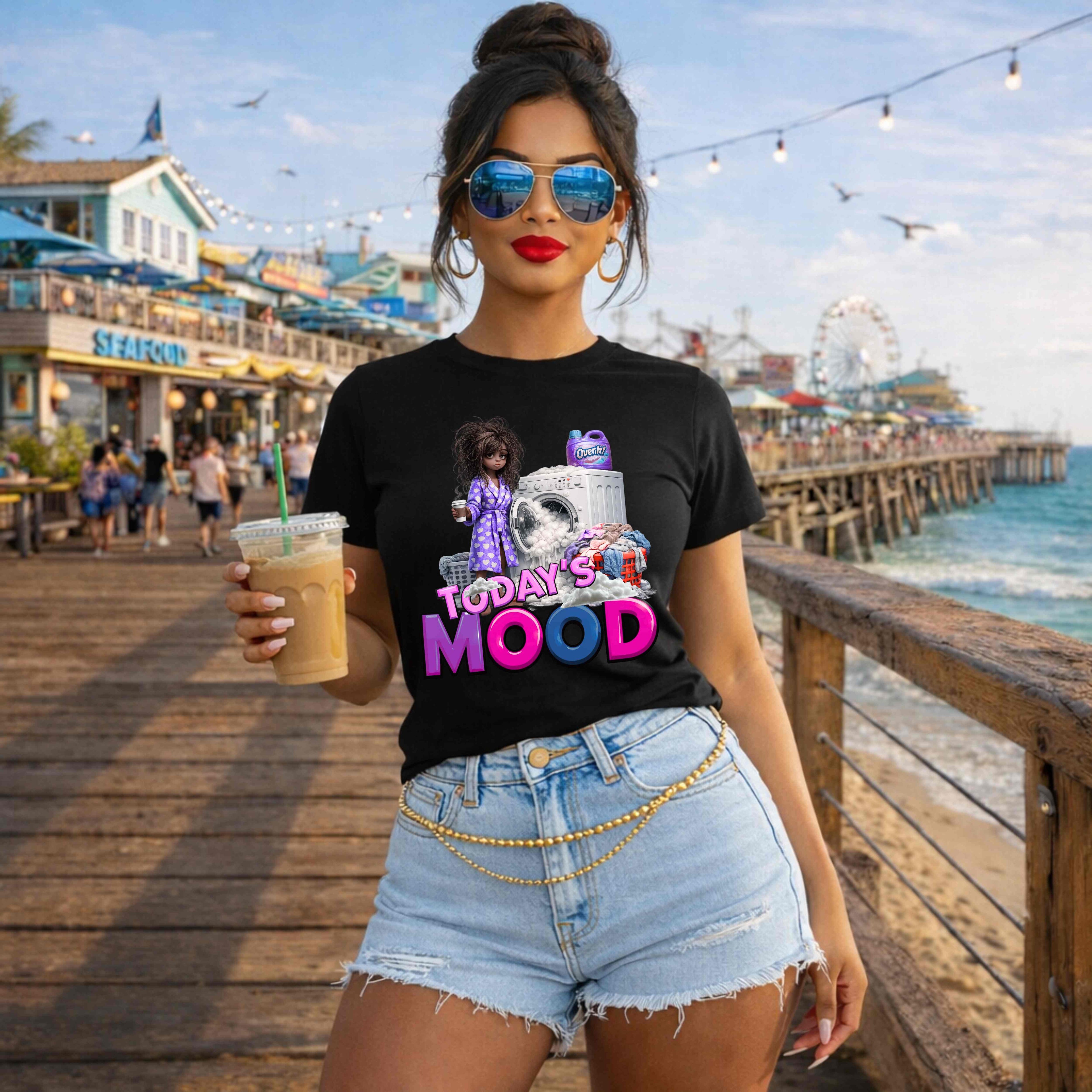 Today's Mood T-Shirt | Funny Mom Life Graphic Tee